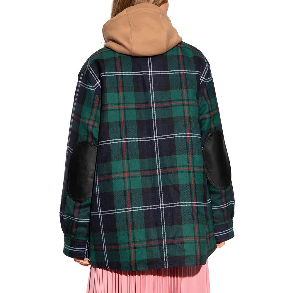 Chemise à motif en laine bicolore Burberry