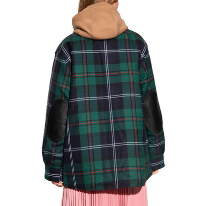 Camicia Burberry bicolore in lana fantasia