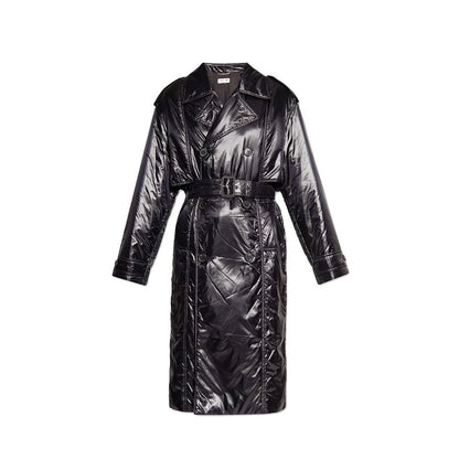 Manteau Saint Laurent noir en polyamide