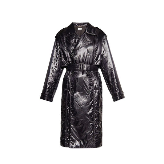 Cappotto Saint Laurent in poliammide nero