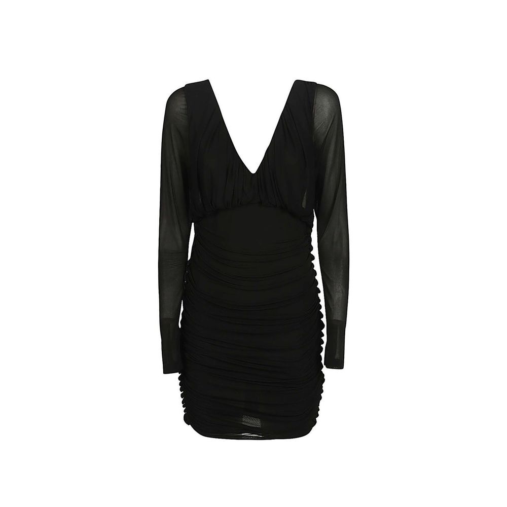 Abito da cocktail in viscosa nera Saint Laurent