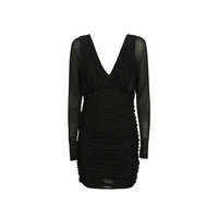 Abito da cocktail in viscosa nera Saint Laurent