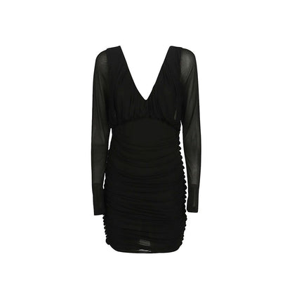Abito da cocktail in viscosa nera Saint Laurent