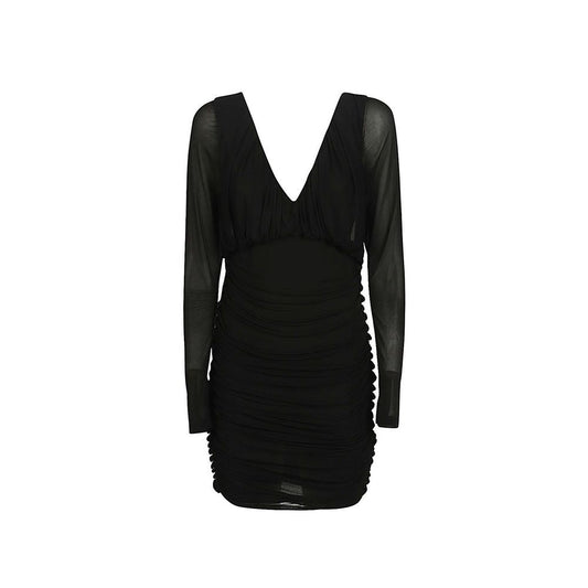 Abito da cocktail in viscosa nera Saint Laurent