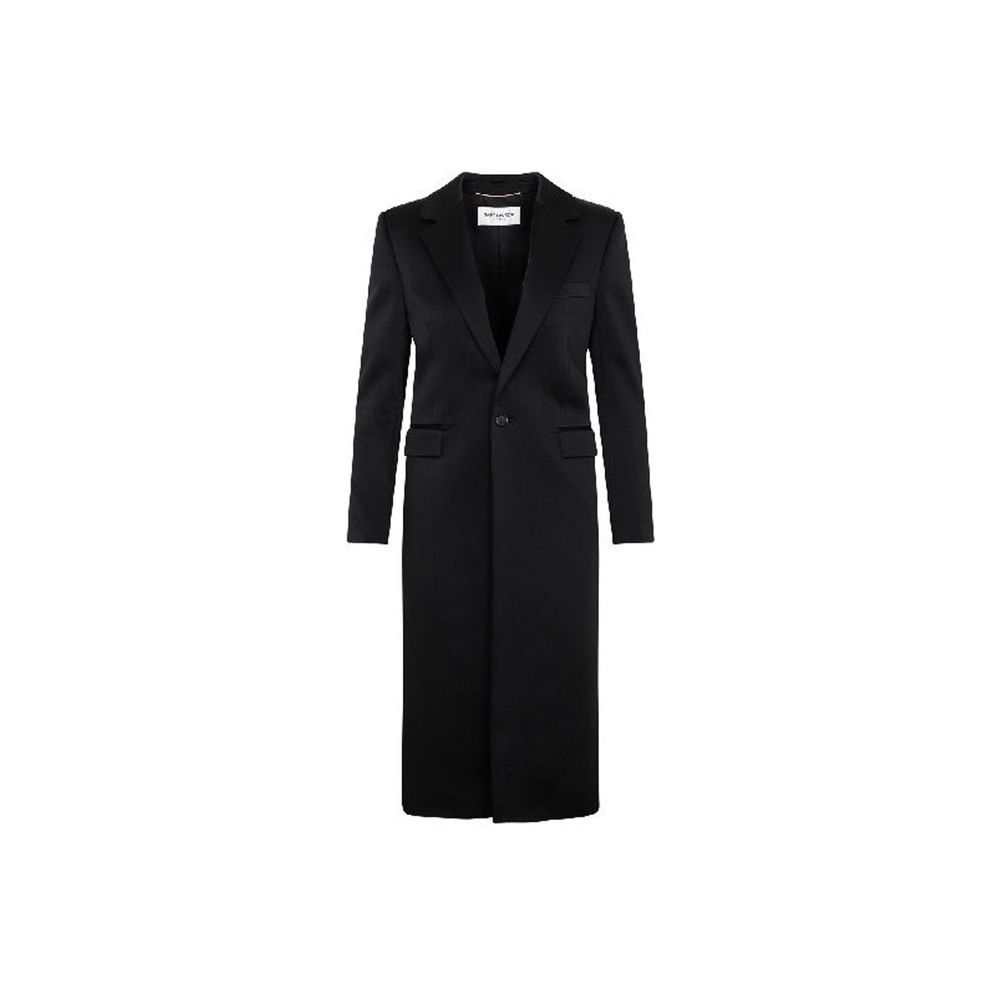 Cappotto Saint Laurent nero in acetato