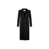Cappotto Saint Laurent nero in acetato