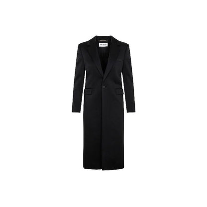 Cappotto Saint Laurent nero in acetato