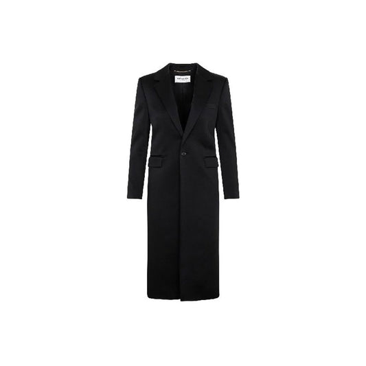 Cappotto Saint Laurent nero in acetato