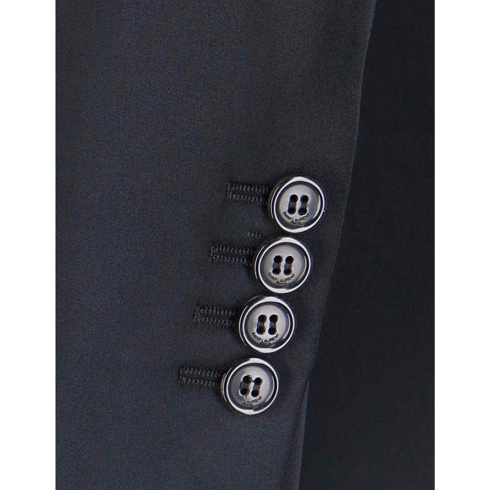 Cappotto Saint Laurent nero in acetato