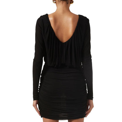 Abito da cocktail in viscosa nera Saint Laurent