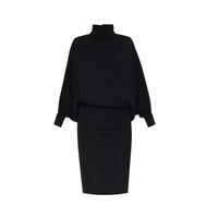 Vestito casual in lana nero Saint Laurent