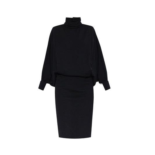 Vestito casual in lana nero Saint Laurent