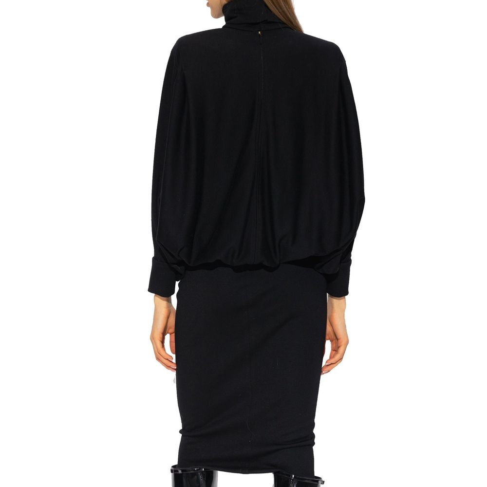 Vestito casual in lana nero Saint Laurent