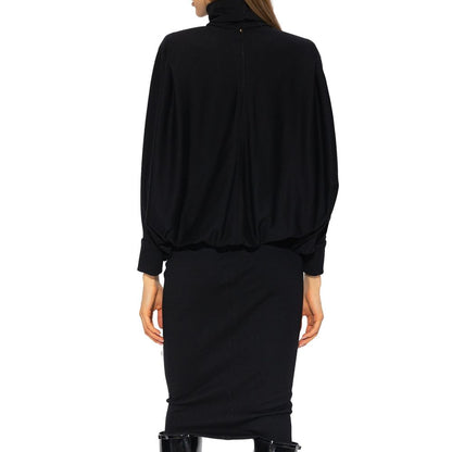 Vestito casual in lana nero Saint Laurent