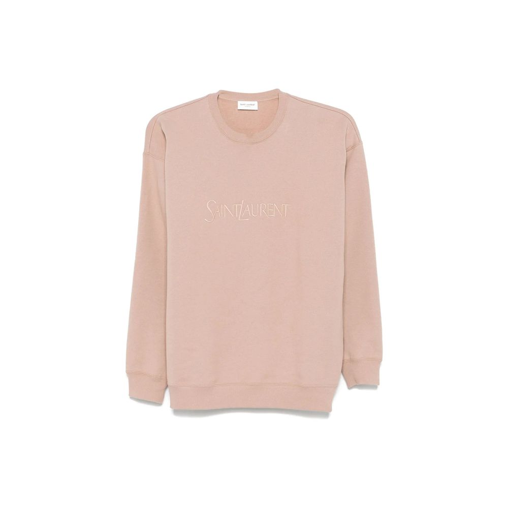 Sweat-shirt Saint Laurent en coton rose