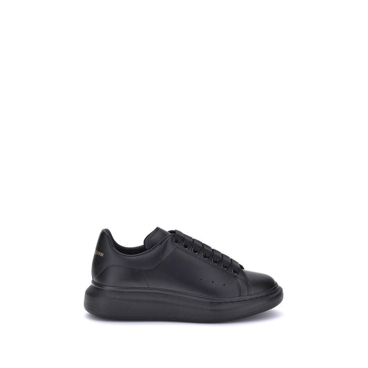 Alexander McQueen Sneakers Platform in Pelle di Vitello Nera Bos Taurus