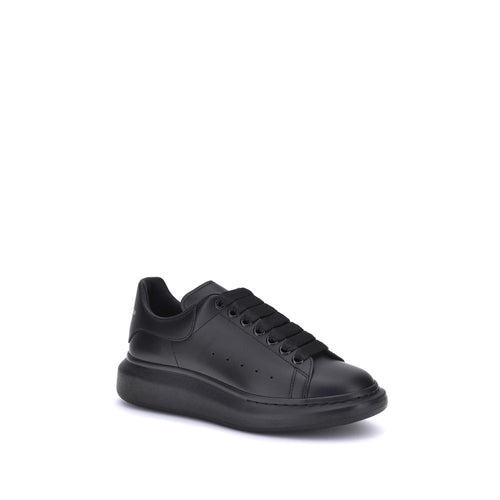 Baskets compensées Alexander McQueen en cuir de veau noir Bos Taurus