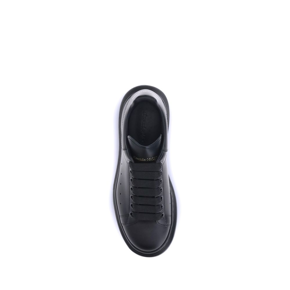 Alexander McQueen Sneakers Platform in Pelle di Vitello Nera Bos Taurus