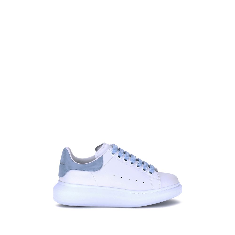 Baskets à plateforme Alexander McQueen en cuir de veau bleu (Bos Taurus)