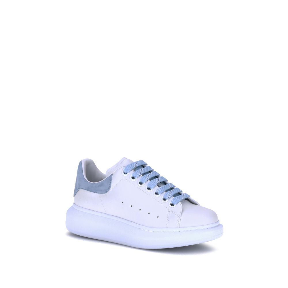 Baskets à plateforme Alexander McQueen en cuir de veau bleu (Bos Taurus)