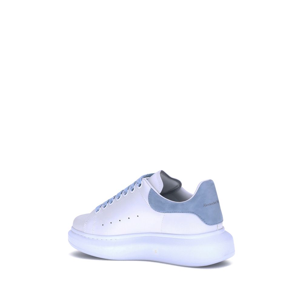 Baskets à plateforme Alexander McQueen en cuir de veau bleu (Bos Taurus)