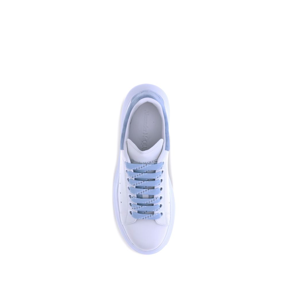 Baskets à plateforme Alexander McQueen en cuir de veau bleu (Bos Taurus)