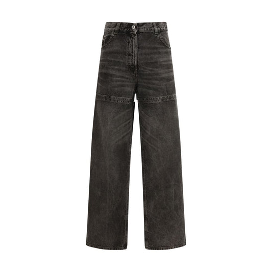The Attico Jeans in denim di cotone nero