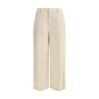 Brunello Cucinelli Pantaloni casual in cotone beige