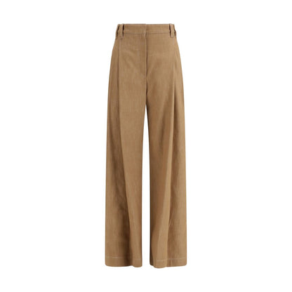 Pantalon décontracté Brunello Cucinelli en coton marron