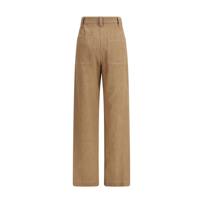 Pantalon décontracté Brunello Cucinelli en coton marron