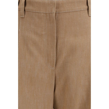 Pantalon décontracté Brunello Cucinelli en coton marron