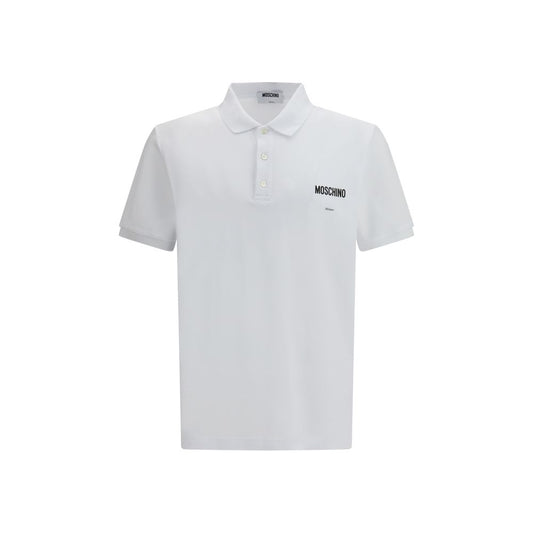 Polo Moschino in cotone bianco