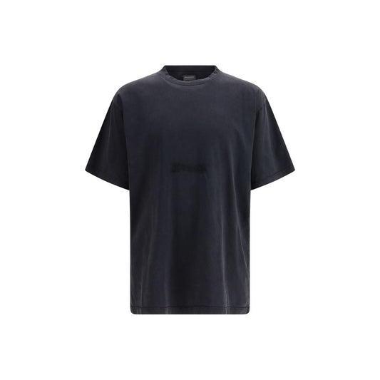 T-Shirt Balenciaga Nera in Cotone