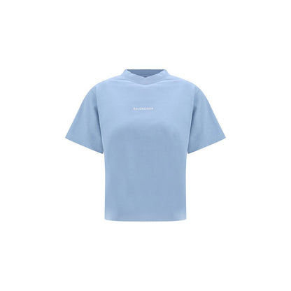 T-shirt Balenciaga in cotone blu