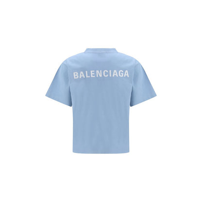 T-shirt Balenciaga in cotone blu