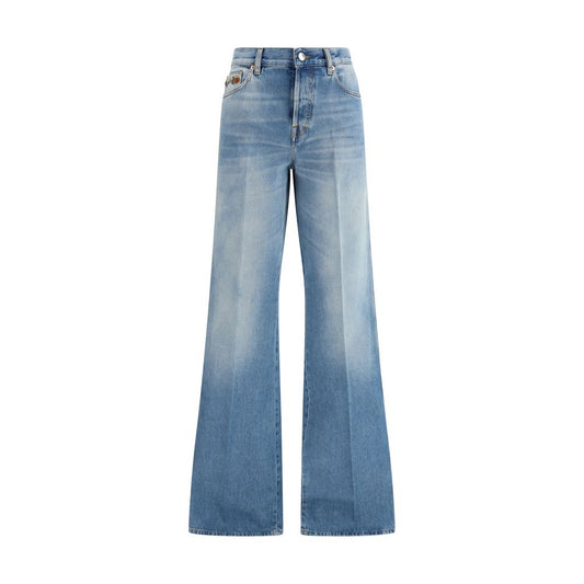 Jeans Svasati Gucci in Cotone Blu