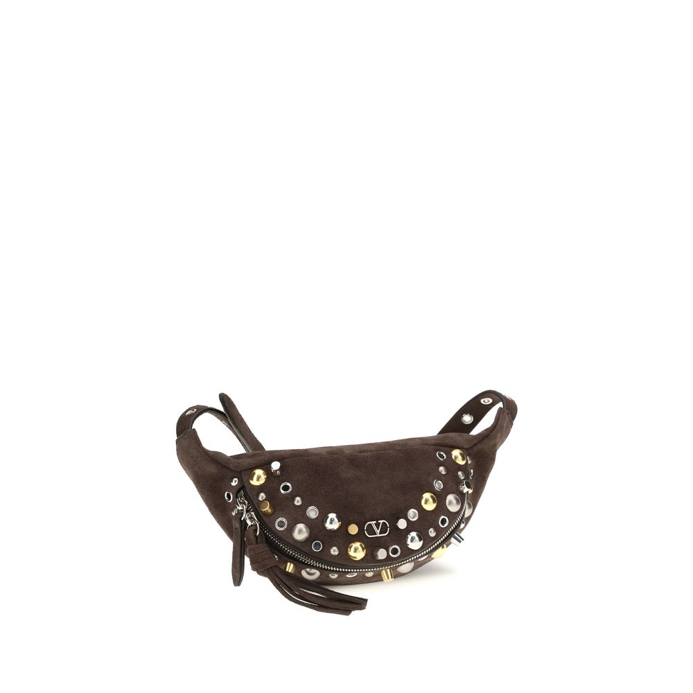 Sac bandoulière Valentino Garavani Bos Taurus en cuir de veau marron