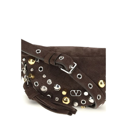 Sac bandoulière Valentino Garavani Bos Taurus en cuir de veau marron