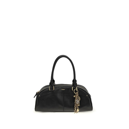 Borsa a mano Chloé in pelle di vitello nera Bos Taurus