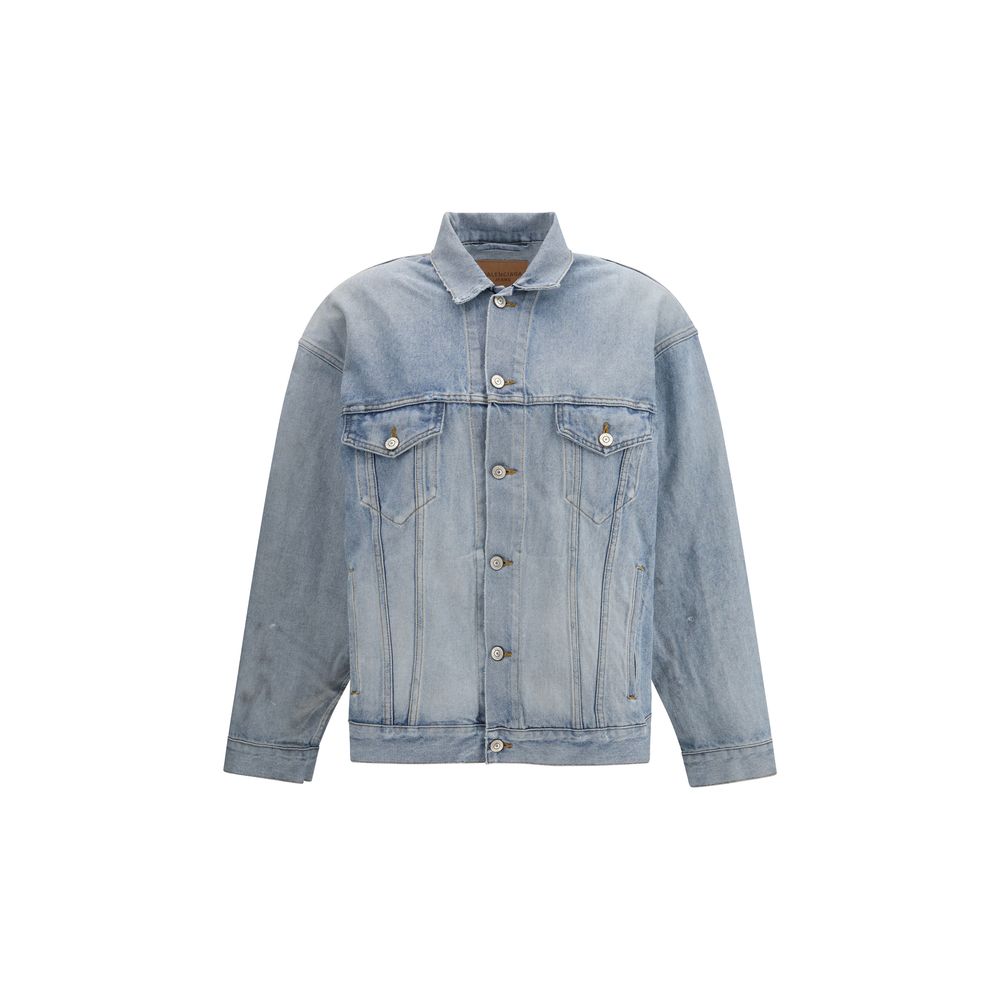 Giacca Balenciaga in denim di cotone blu