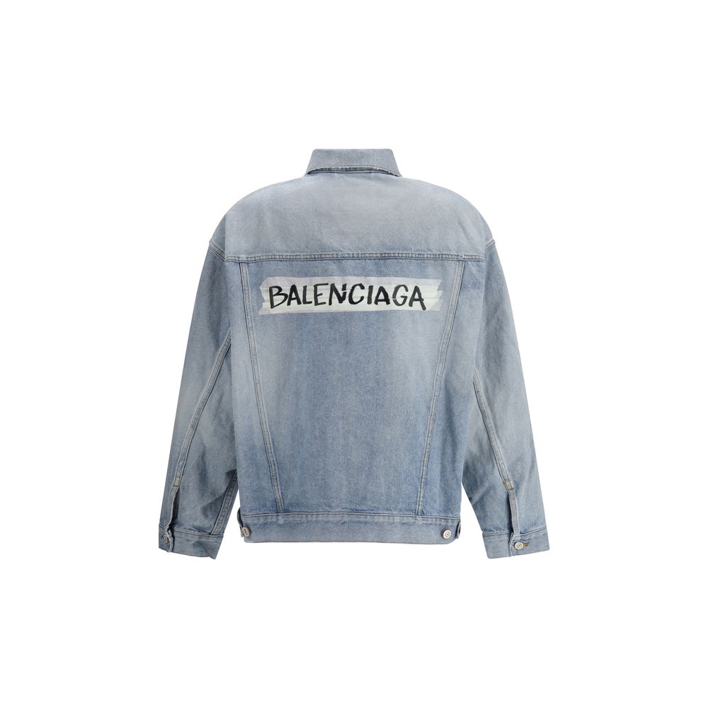 Giacca Balenciaga in denim di cotone blu