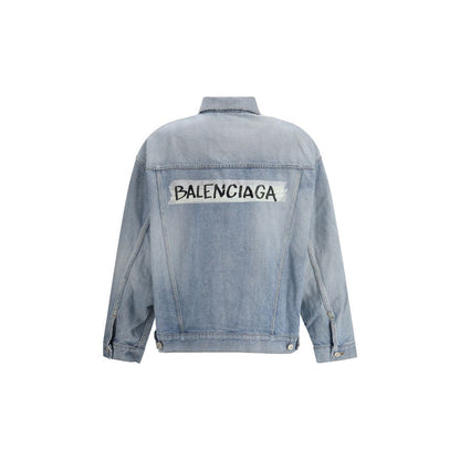Giacca Balenciaga in denim di cotone blu