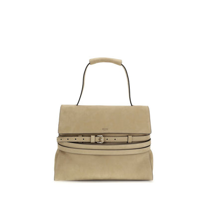Sac à main Moschino en cuir de veau beige Bos Taurus