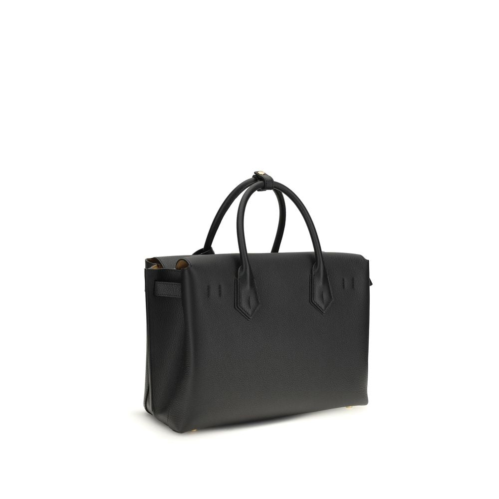 Borsa a mano MCM in pelle di vitello nera Bos Taurus