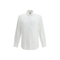 Camicia a maniche lunghe Etro in lino bianco
