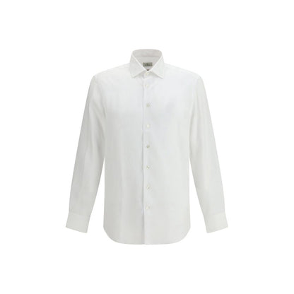 Camicia a maniche lunghe Etro in lino bianco