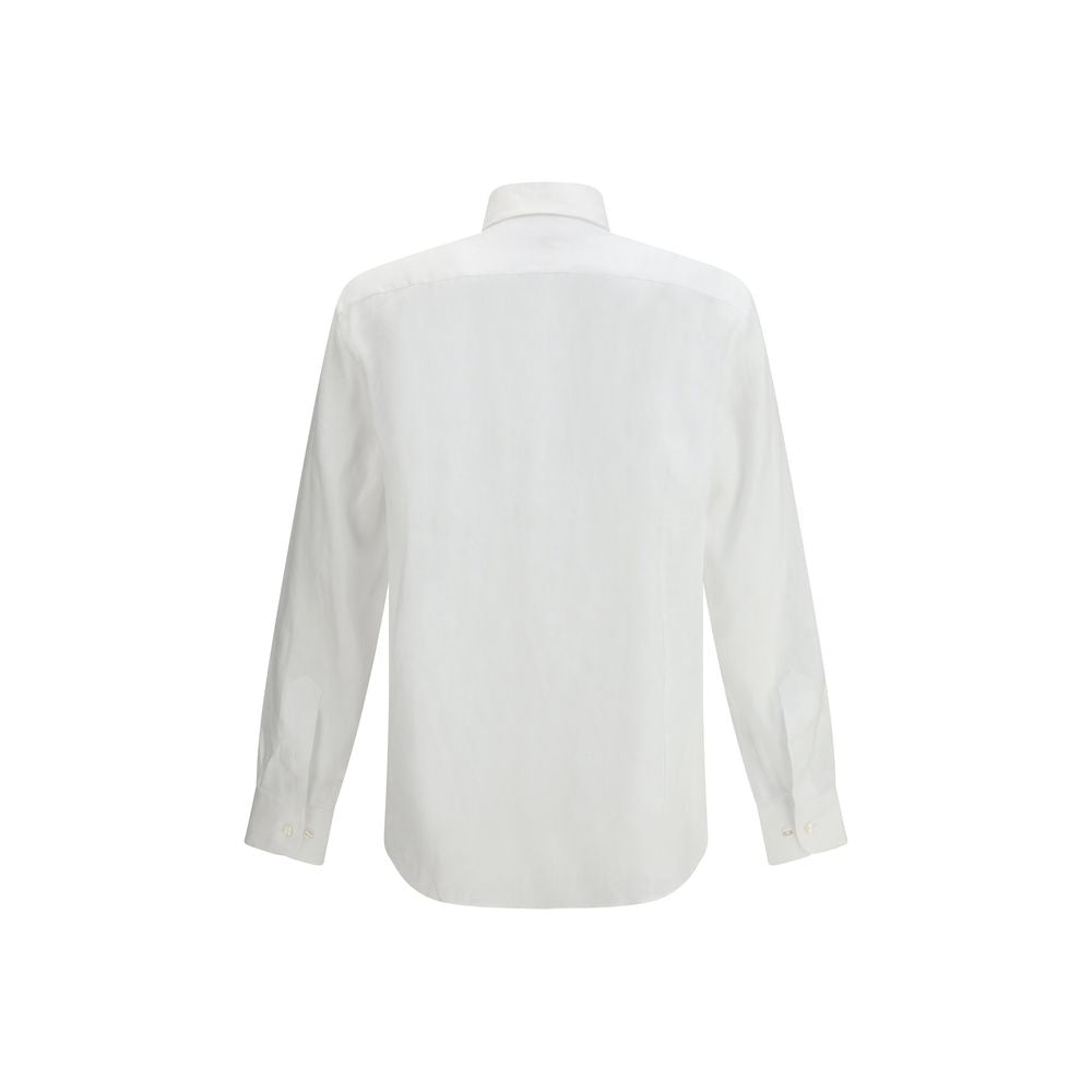 Camicia a maniche lunghe Etro in lino bianco
