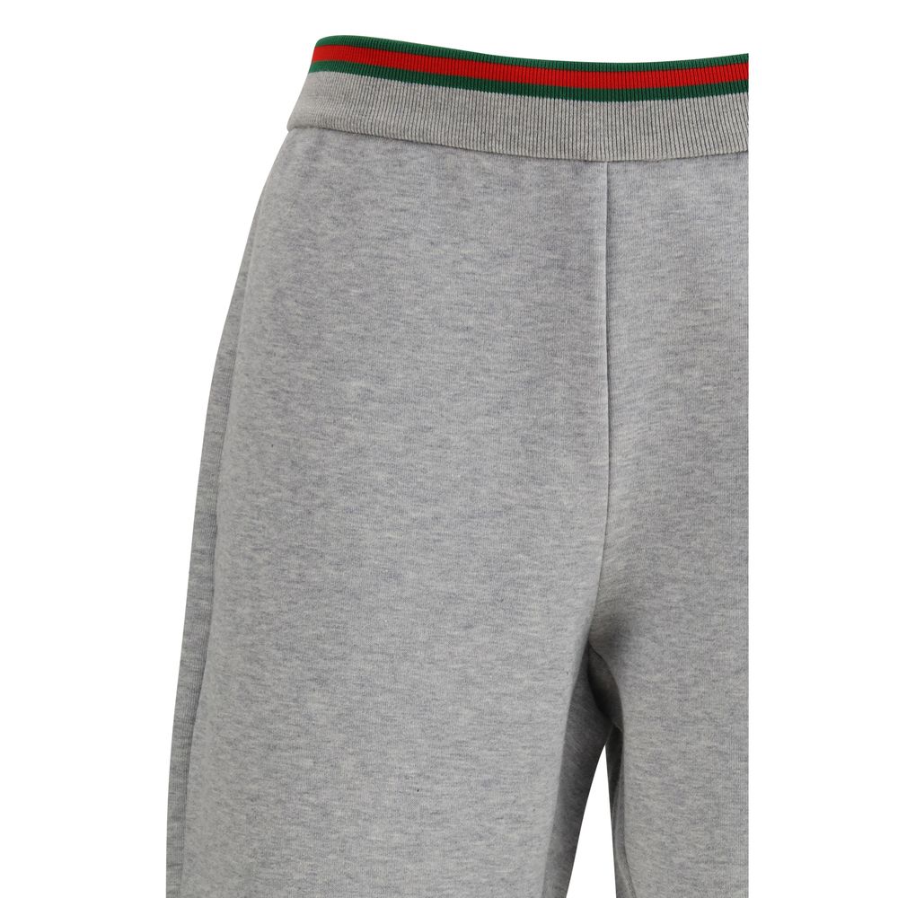 Pantalon décontracté en coton gris Gucci