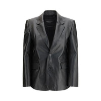 Giacca Balenciaga in pelle nera