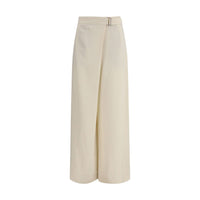Brunello Cucinelli Pantaloni casual beige in viscosa